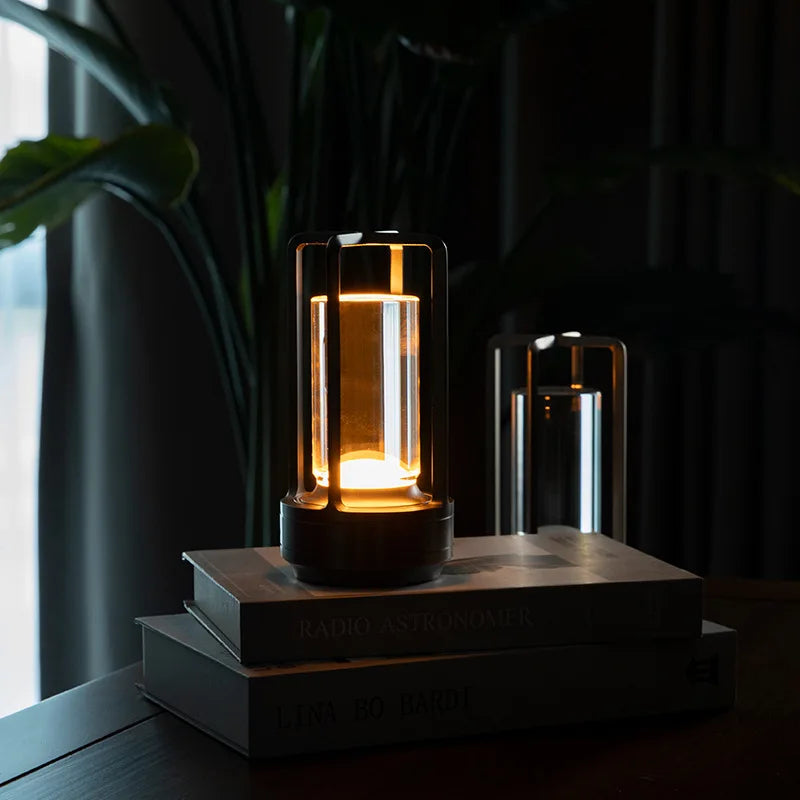 Elegant Aluminum Alloy Crystal LED Touch Table Lamp - Perfect for Restaurants, Camping, and Home Decor