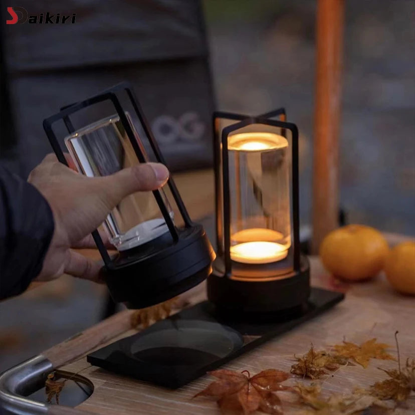 Elegant Aluminum Alloy Crystal LED Touch Table Lamp - Perfect for Restaurants, Camping, and Home Decor